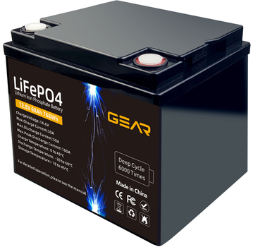 Акумуляторна батарея Gear LiFePo4 12.8V-60 Ah (768 кВт/ч) (GB-LiFePo4-12.8-60)