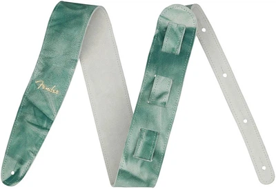 Ремень гитарный Fender Strap Tie Dye Leather Sage Green