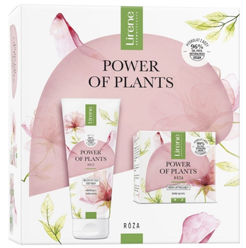 Zestaw kosmetyków do pielęgnacji Lirene Power of Plants Róża Krem do twarzy liftingujący 50 ml + Balsam nawilżający do ciała 200 ml (5900717730014)