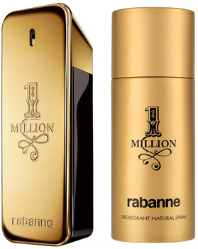 Набір для чоловіків Paco Rabanne 1 Million Туалетна вода 100 мл + Парфумований дезодорант 150 мл (3349668634842)