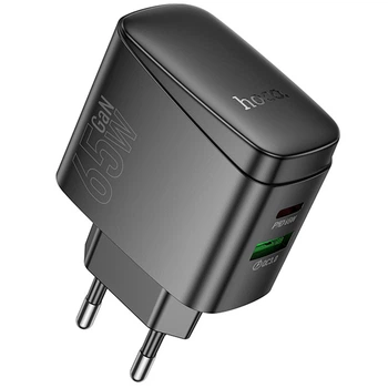 Зарядне мережеве Hoco CS63A 1хType-C/1хUSB PD65W+QC3.0 Чорний
