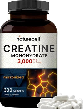 Моногидрат креатина премиум-класса NatureBell Creatine Monohydrate Capsules 300 капсул