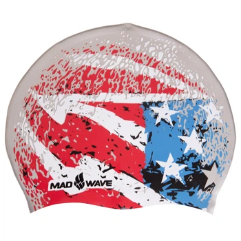 Шапочка для плавания M-D USA (силикон, синий-красный) (M055303001W)