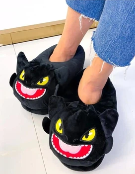 Капці-кігурумі Дракон Беззубик My Kigu Домашні Жіночі М'які Плюшеві Чорний 35-42 (Ж308641)