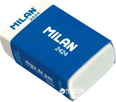 Ластик Milan Прямоугольный 1 шт Белый (8414034024246)