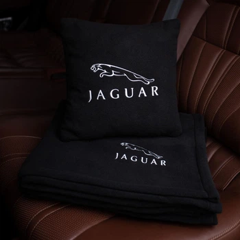 Флисовый набор плед с подушкой черный JAGUAR, AUTO COMFORT