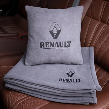 Флисовый набор плед с подушкой серый RENAULT, AUTO COMFORT