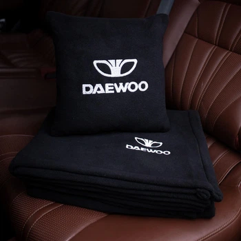 Флисовый набор плед с подушкой черный DAEWOO, AUTO COMFORT