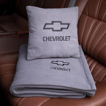 Флисовый набор плед с подушкой серый CHEVROLET, AUTO COMFORT