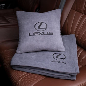 Флісовий набір плед з подушкою сiрий LEXUS, AUTO COMFORT