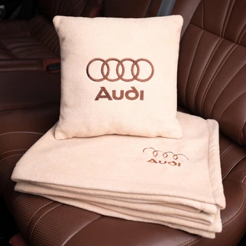 Флісовий набір плед з подушкою бежевий Audi, AUTO COMFORT