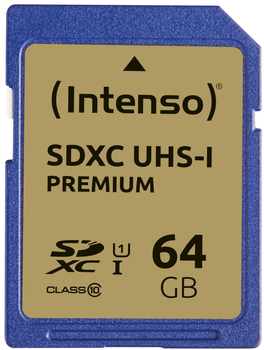 Карта памяти Intenso Premium SDXC 64GB Class 10 UHS-I (3421490)