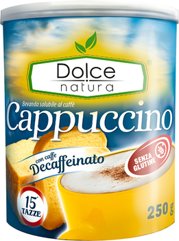 Капучино Dolce Natura без кофеїну без глютену  250 г (8004990164843)