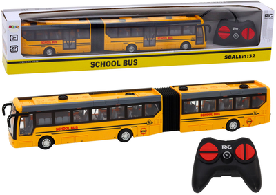 Autobus szkolny przegubowy zdalnie sterowany LEAN Toys 1:32 Żółty (5905991006978)