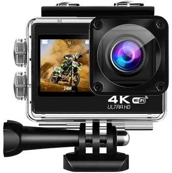 Екшн камера WiFi 4K + Пульт 2 дисплеї Action Camera AQ60AR
