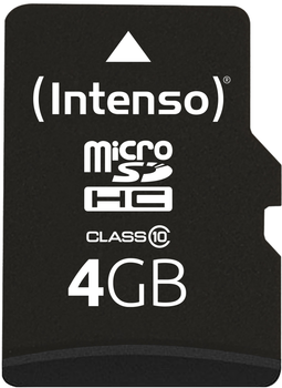 Karta pamięci Intenso microSDHC Class 10 4GB + adapter SD (3413450)