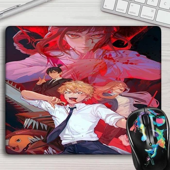 Игровая поверхность для мыши (коврик для мыши) Аниме Человек бензопила #0014 Прямоугольный
