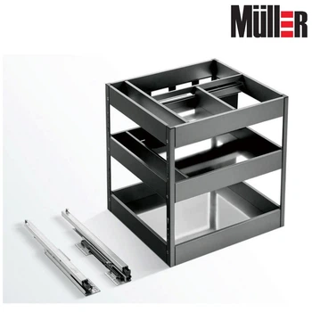Карго Muller Lily 400мм нижнее, с доводчиком Графит (0083)
