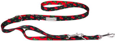 Smycz regulowana Amiplay BeHappy 7 w 1 XL 100 - 200 cm Cherry (5907563282124)