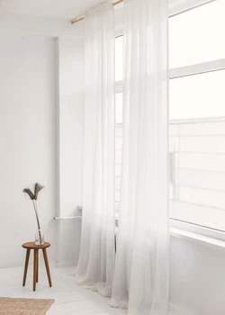 Комплект тюлів Льон Лайт Lux Portiery 150х250 - 2 шт Молочний (TL3487)