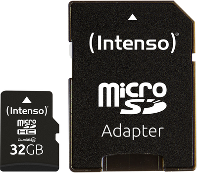 Карта памяти Intenso microSDHC Class 4 32GB + SD адаптер (3403480)