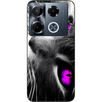 Силиконовый чехол SMTT для Infinix Note 40 Pro (Х6850) с картинкой Красивый кот