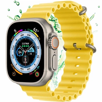 Смарт-часы Smart Watch HK9 ULTRA 2 AMOLED 49mm [2+1 ремешка Trail Loop и Ocean Band в комплекте] Жёлтый