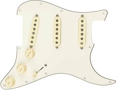 Пикгард со звукоснимателями Fender Pre-Wired Strat Pickguard Original '57/'62 SSS Parchent