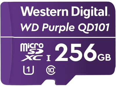 Карта пам'яті WD 256 GB microSDXC UHS-I Class 10 Purple QD101 (wdD256G1P0C)