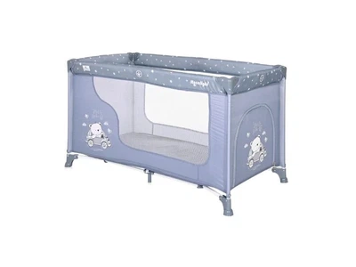 Ліжко-манеж 2 в 1 Lorelli Moonlight 1L (silver blue car)