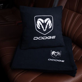 Флисовый набор плед с подушкой чорный DODGE, AUTO COMFORT