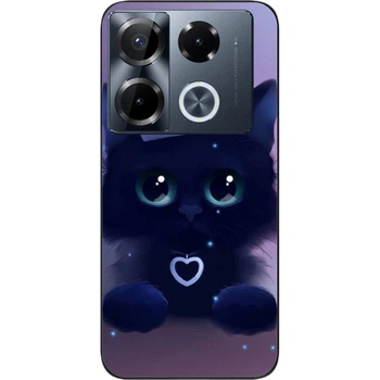 Силиконовый чехол SMTT для Infinix Note 40 Pro (Х6850) с картинкой Кот
