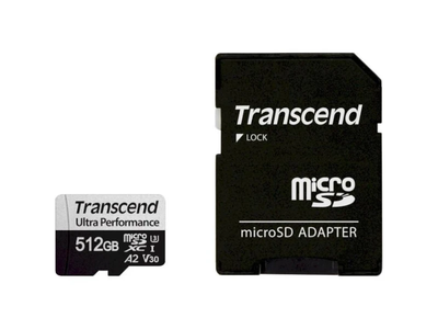 Карта пам'яті Transcend 512 GB microSDXC Clase 10 UHS-I (U3) + SD-adapter (TS512GUSD340S)
