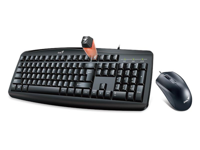 Комплект (клавіатура + миша) Genius KM-200 Ukr Black USB (31330003410)