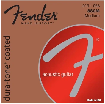 Струны для акустических гитар Fender 80/20 Dura-tone 13-56 Coated Acoustic Guitar Strings