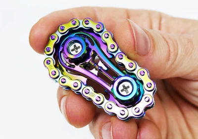 Антистрес Металевий Bike Chain Spinner Фіджет Іграшка, Крутилка Градієнт (01156)