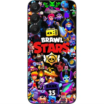 Силиконовый чехол SMTT для Samsung M35 5G Galaxy M356B с картинкой Бойцы Бравл