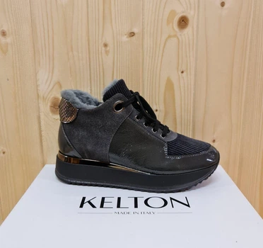 Черевики жіночі Kelton замша+велюр 1299 37р Чорні