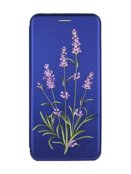Чехол-книжка с рисунком для Samsung Galaxy A24 (A245) Синий :: Веточки лаванды (принт 266)