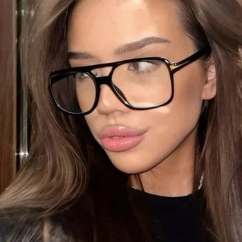 Солнцезащитные очки No Brand авиатор Casual имиджевые прозрачные с черным