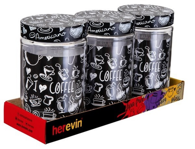 Набор Банок Herevin Coffee 660 мл 3 шт (144367-400)