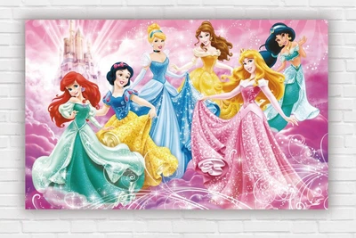 Бумажный плакат "Принцессы Дисней. Disney Princesses" 120х75см