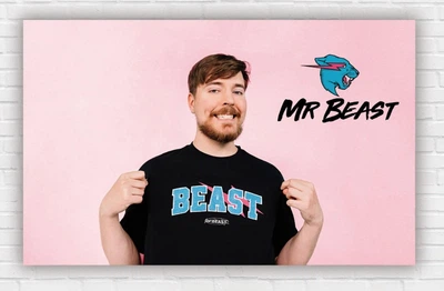 Бумажный плакат "Mr Beast \ Мистер Бист" 120х75см