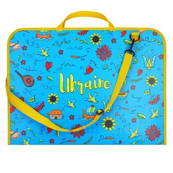Портфель А3 MAXI Cool for School Ukraine "Патриотический стиль" на пластиковой молнии с тканевыми ручками и ремнем (MX30003-06)
