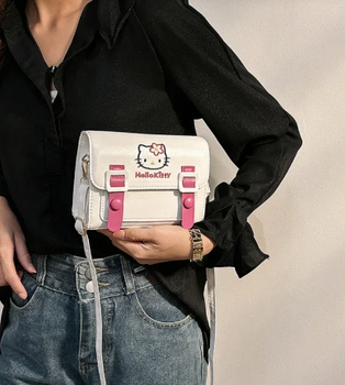 Детская сумка мессенджер через плечо для девочек Hello Kitty Хелло Китти белый (AN)32266