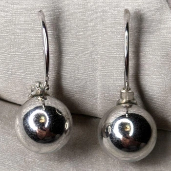 Сережки серебристые Шарики Xuping 1х2 см