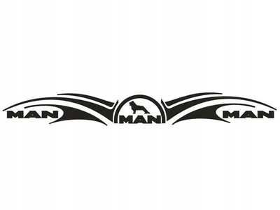 Наклейка на Авто / Грузовики / Фуры / Стекло / Кузов " Scania - Man - Renault - Volvo на капот " черный цвет
