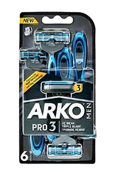 Одноразові станки для гоління ARKO потрійне лезо чоловічі, 6 шт