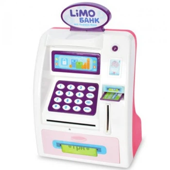 Копилка-сейф в форме банковского терминала LIMO TOY M 4550, бело-розовый