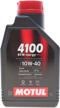 Моторное масло Motul 10W40 4100 Syn-nergy Spec (MB 229.3/RN0710/RN0700/PSA B71 2300/VW 501 01/505 00) 1 л (112890)